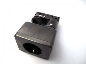 ERCO 79024 3Phasen Adapter mit Schukosteckdose Schwarz