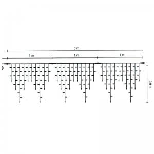 MK 019-350 LED Profi Ice Lite 230 V  IP 67 - 3 Meter x 90 cm  - Weisses Kabel - Weisse Flash LED koppelbar