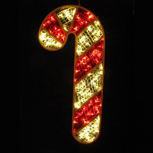 LED Zuckerstange Lichtmotiv 150x70 cm 140 LED warmes LED mit Flash LED Licht Aussen Weihnachtslicht 24 Volt incl. Trafo