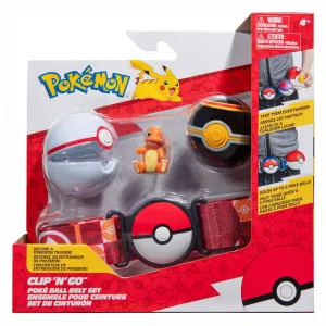 Pokemon PKW3163 Gürtel Set Glumanda Clip 'N' Go Pokéball