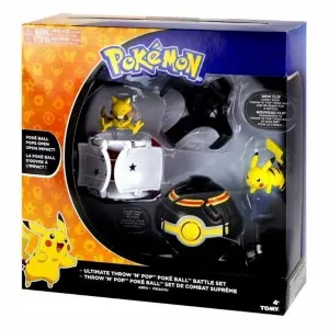 TOMY Pokémon-Set T19088 Throw 'n' Pop Poké Ball Ultime Combat