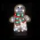 Lumineo 491157 LED Acryl Lebkuchen Mann 3D Figur 46cm Aussenfigur Trafo mit Timer